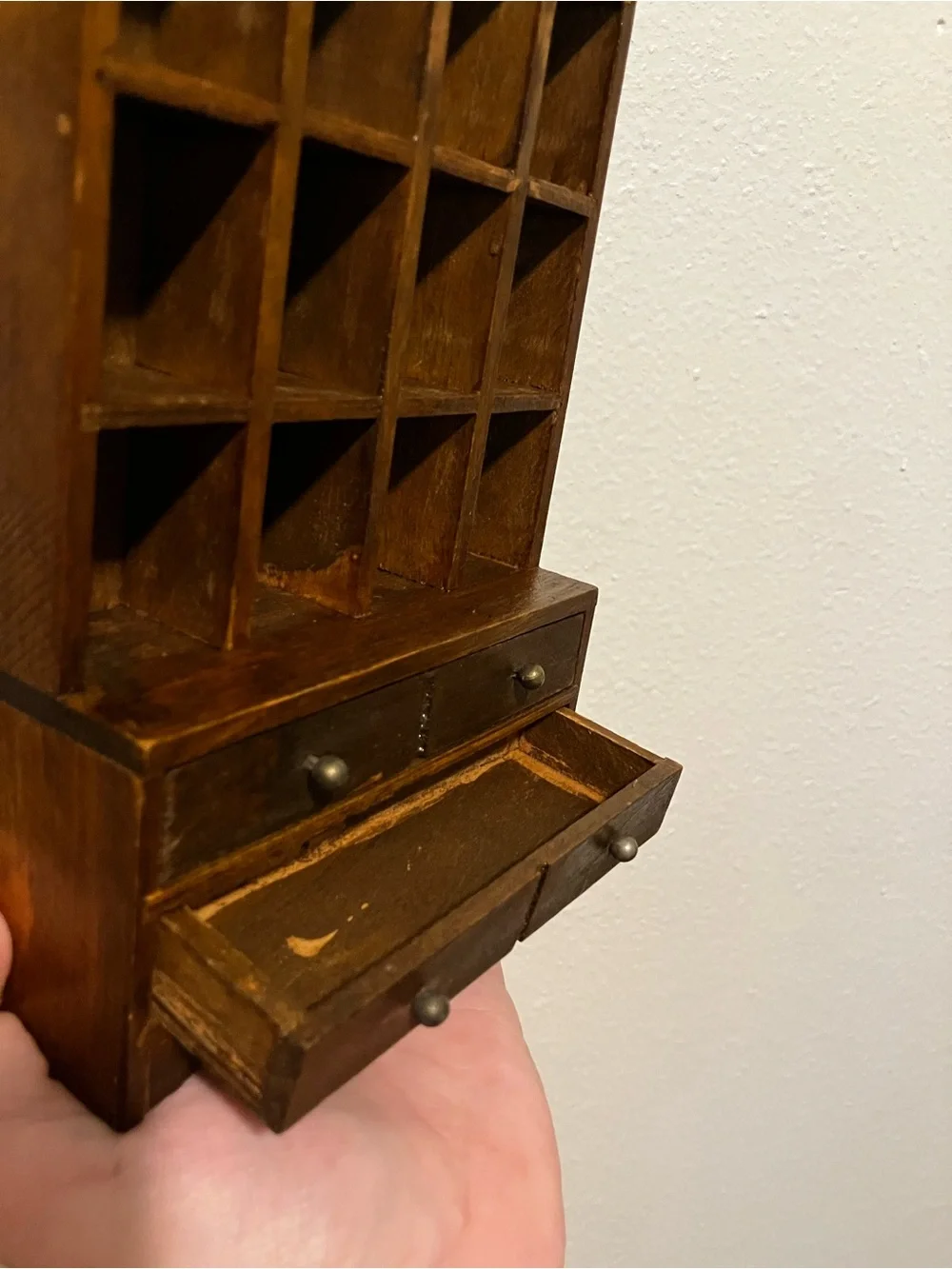 Miniature wooden display cabinet or hutch